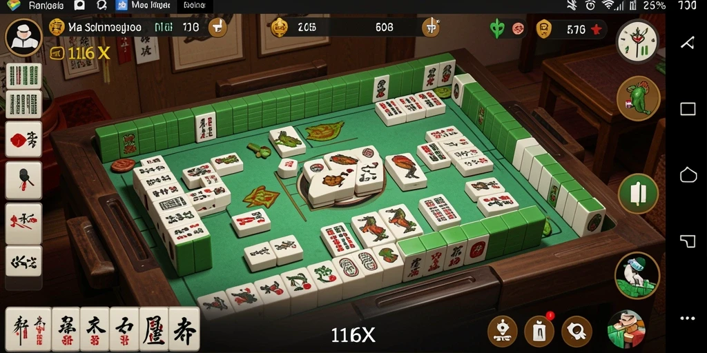 Tampilan gameplay Mahjong yang menarik dan mendebarkan.
