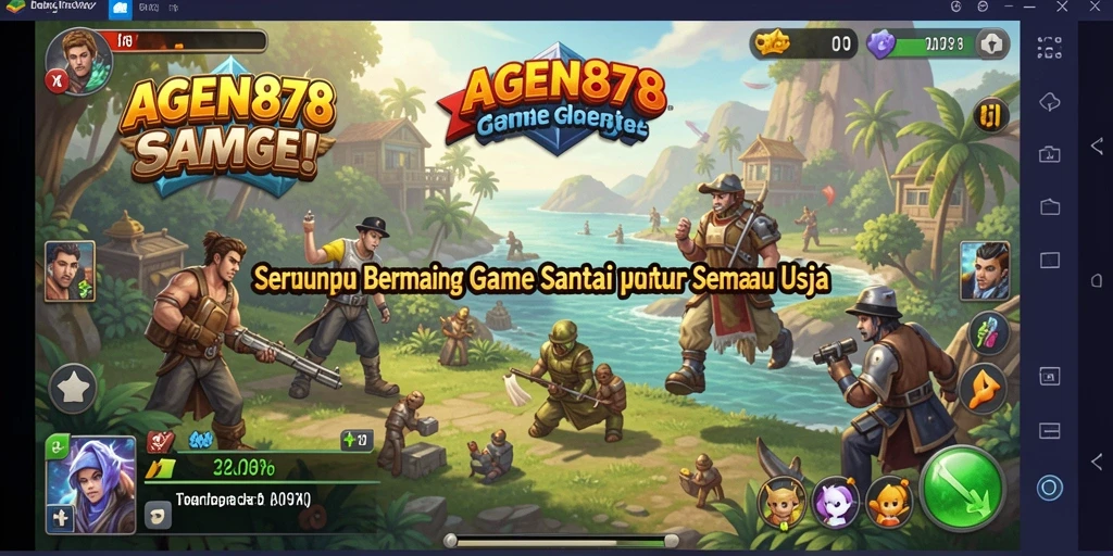 Tampilan seru dari AGEN878 saat gameplay, penuh warna dan tantangan.
