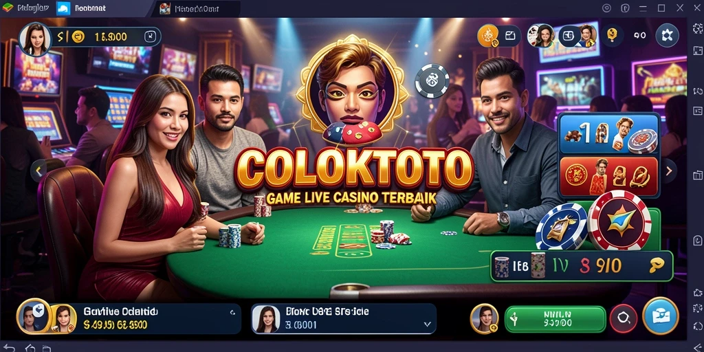 Tampilan gameplay COLOKTOTO dengan dealer langsung yang penuh interaksi.