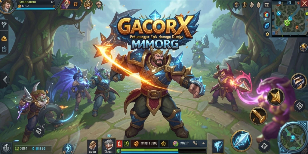 Screenshot GACORX menampilkan aksi seru dari gameplay MMORPG yang epik.