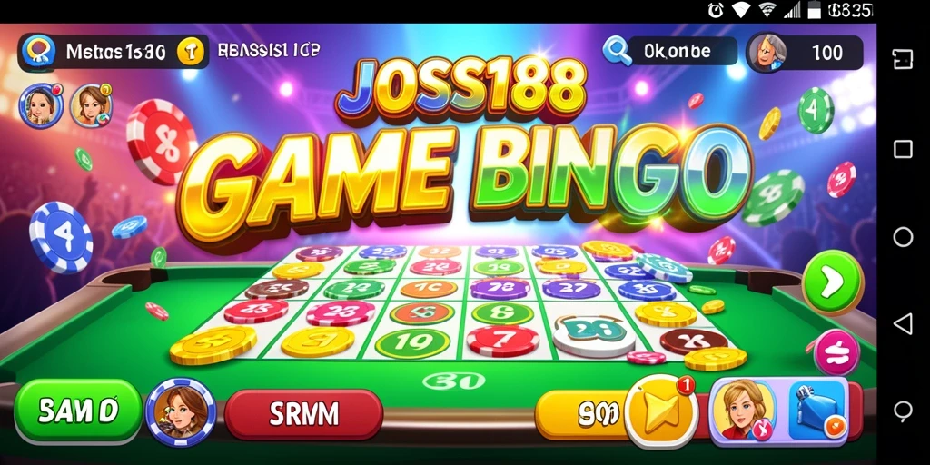 Tampilan gameplay Bingo JOSS188 yang menarik dan penuh warna.
