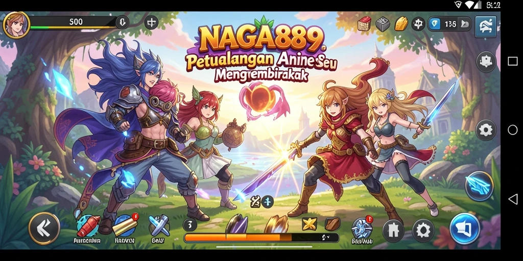 Screenshot NAGA889 yang menampilkan aksi seru dalam dunia anime.
