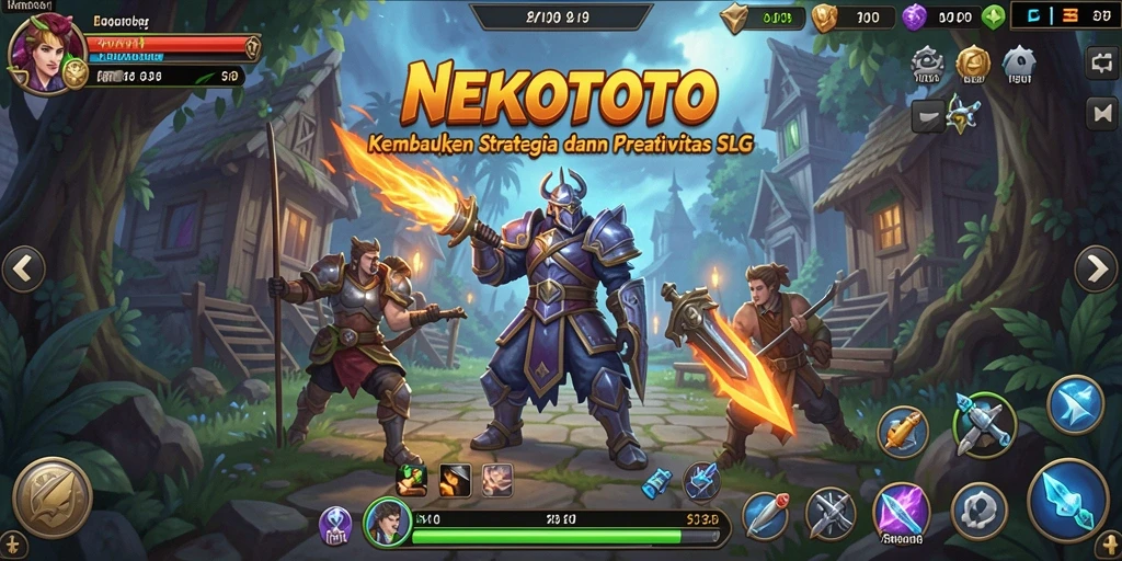 Screenshot gameplay NEKOTOTO menampilkan pengelolaan kota yang menarik.