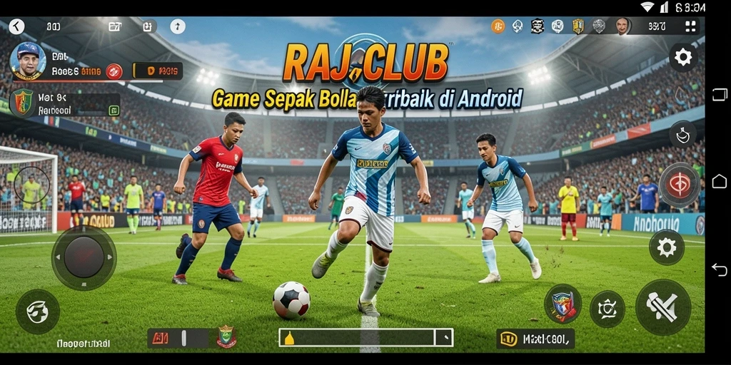 Screenshot memperlihatkan aksi mengesankan dari permainan sepak bola.