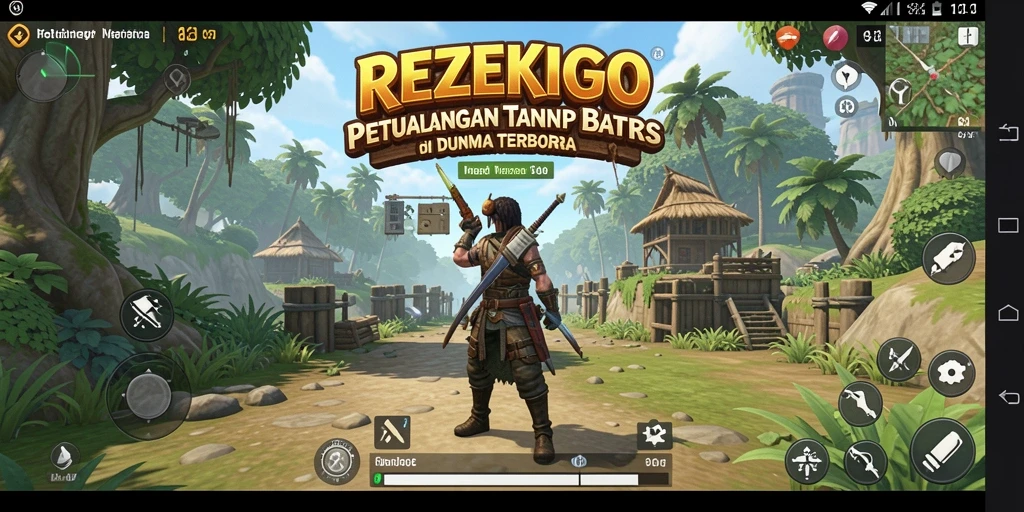 Screenshot gameplay REZEKIGO yang menunjukkan dunia Open World yang luas dan interaktif.