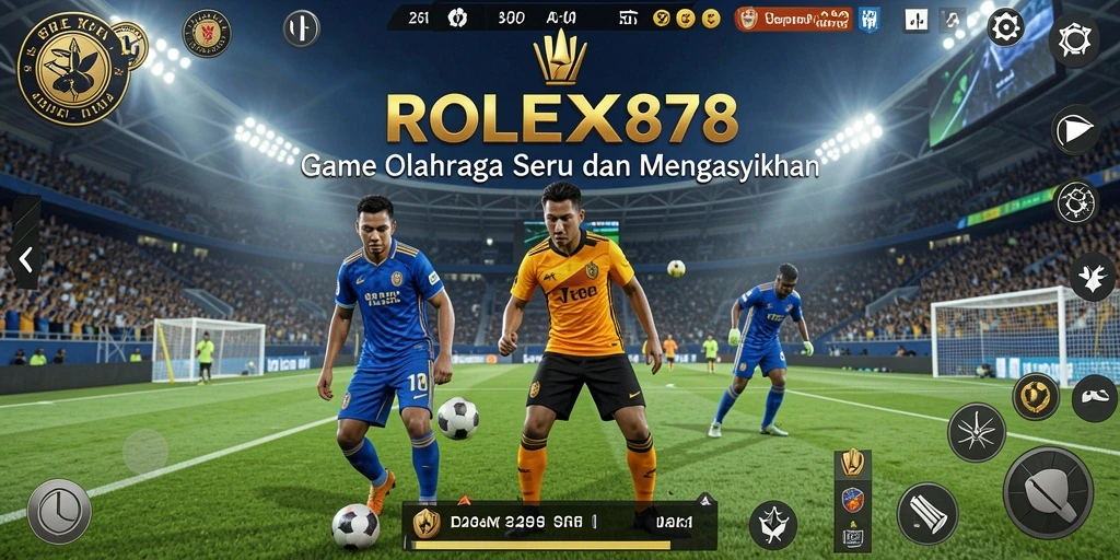 Tampilan dinamis gameplay seru di ROLEX878 yang menampilkan berbagai aktivitas olahraga.