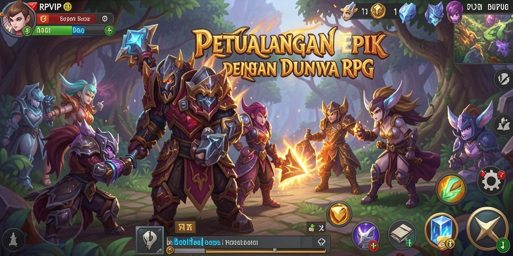 Tampilan gameplay RPVIP6 yang penuh aksi dan petualangan RPG.