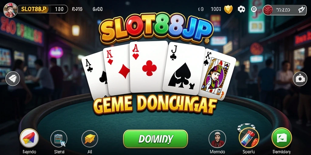 Screenshot utama SLOT88JP menampilkan gameplay domino yang menarik.