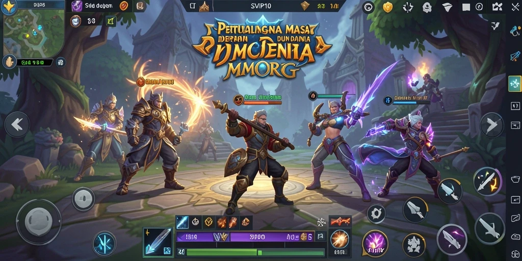 Screenshot gameplay SVIP10 dengan karakter penuh aksi dalam pertempuran.