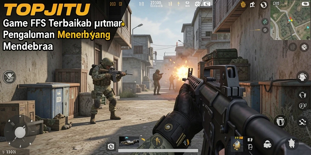 Screenshot gameplay menampilkan aksi mendebarkan di TOPJITU.