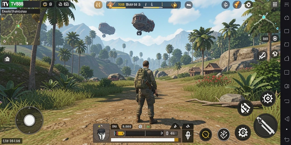 Tampilan menarik dari gameplay <strong>TV888</strong> dalam dunia terbuka.