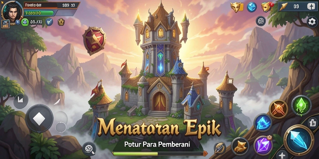 Tampilan menarik dari gameplay menara dalam V89 yang penuh strategi.